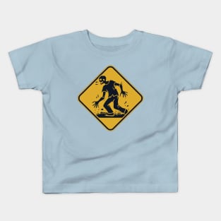 Zombie Warning Kids T-Shirt